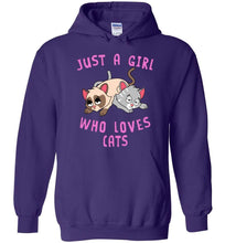 Load image into Gallery viewer, RobustCreative-Just a Girl Who Loves Cats: Animal Spirit Hoodie
