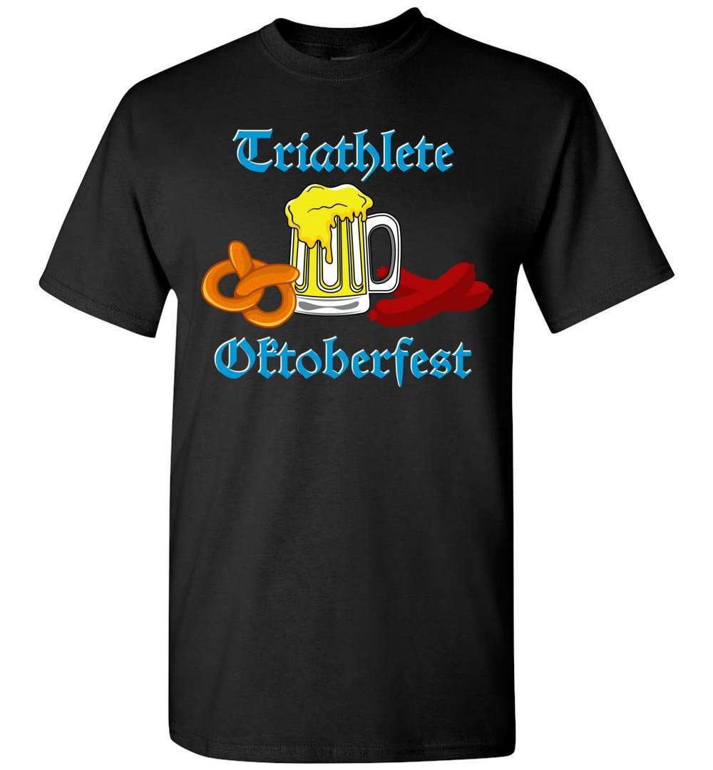 RobustCreative-Oktoberfest Triathlete Pretze Bier Wurst T-shirt Deutschland Behavior Bier Pretzel Wurst Schnitzel Black