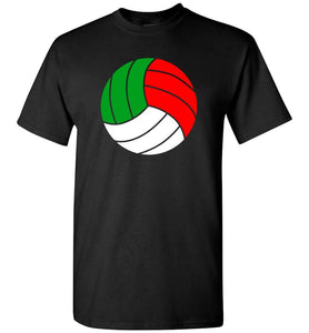 RobustCreative-Volleyball Italy Flag T-shirt gift for Player Words Terms Vocabulary Black