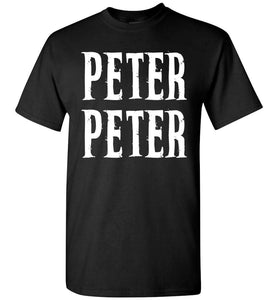 RobustCreative-Halloween Couples Costume Peter Peter Pumpkin Eater T-shirt Matching Last Minute Outfit Black