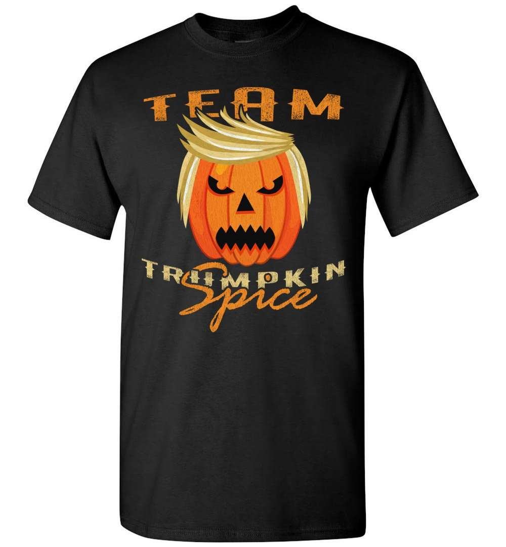 RobustCreative-Trumpkin Spice Team Trump Haloween Party T-shirt pumpkin with funny hair Black