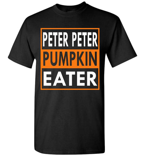 RobustCreative-Peter Peter Pumpkin Eater Matching Couple Halloween T-shirt Matching Last Minute Outfit Black