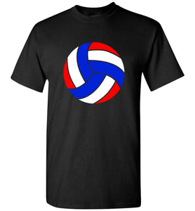 RobustCreative-Volleyball France Flag T-shirt gift for Player Words Terms Vocabulary Black