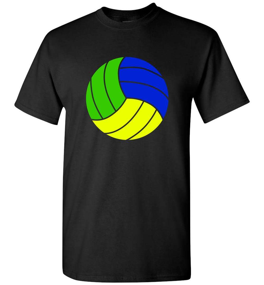 RobustCreative-Volleyball Brazil Flag T-shirt gift for Player Words Terms Vocabulary Black
