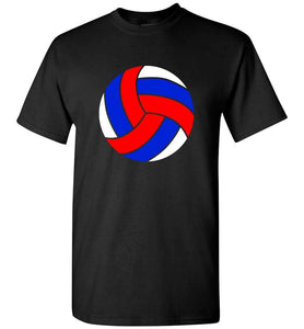 RobustCreative-Volleyball Russia Flag T-shirt gift for Player Words Terms Vocabulary Black