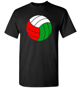 RobustCreative-Volleyball Bulgaria Flag T-shirt gift for Player Words Terms Vocabulary Black
