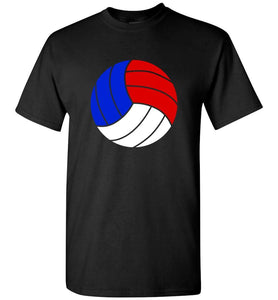 RobustCreative-Volleyball France Flag T-shirt gift for Player Words Terms Vocabulary Black