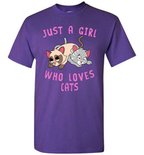 Load image into Gallery viewer, RobustCreative-Just a Girl Who Loves Cats: Animal Spirit Girls T-Shirt
