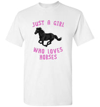 Load image into Gallery viewer, RobustCreative-Just a Girl Who Loves Black Horses: Animal Spirit Girls T-Shirt
