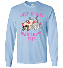 Load image into Gallery viewer, RobustCreative-Just a Girl Who Loves Cats: Animal Spirit Long Sleeve T-Shirt
