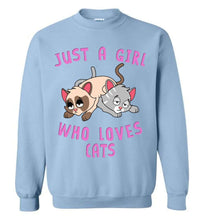 Load image into Gallery viewer, RobustCreative-Just a Girl Who Loves Cats: Animal Spirit Crewneck Sweatshirt
