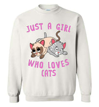 Load image into Gallery viewer, RobustCreative-Just a Girl Who Loves Cats: Animal Spirit Crewneck Sweatshirt
