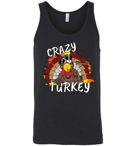 RobustCreative-Funny Thanksgiving Tank Top Crazy Turkey Let's Get Busted Black