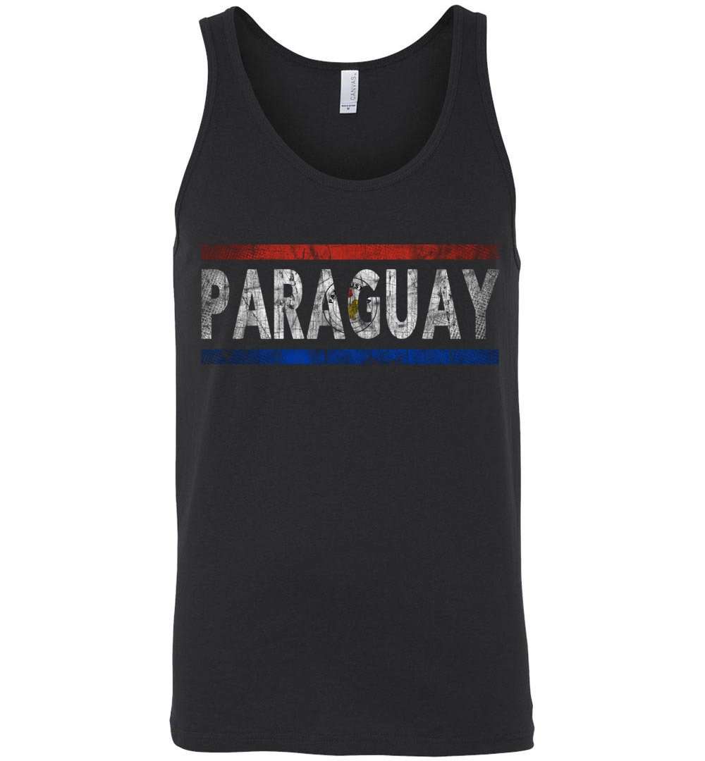 RobustCreative-Retro Flag of Paraguay American with Roots Vintage Black