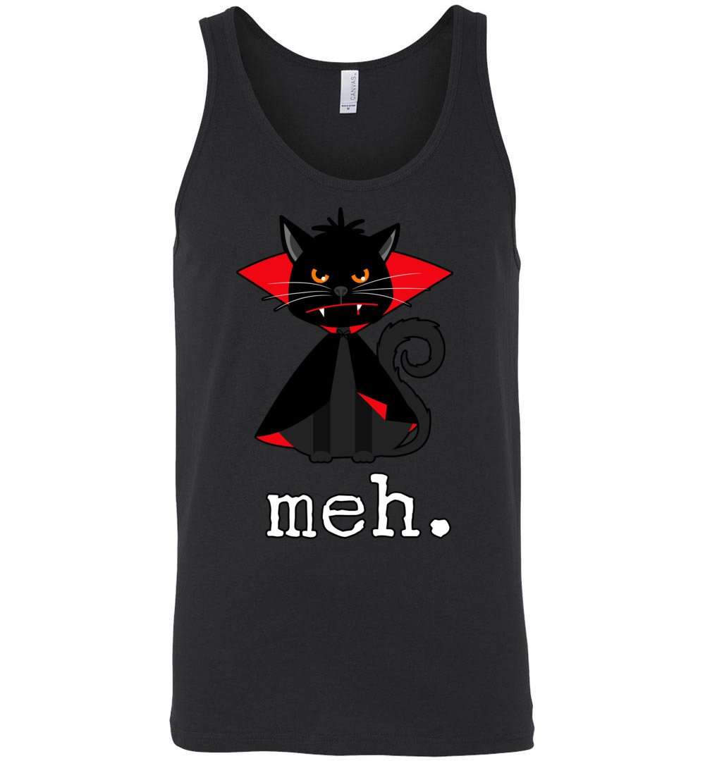 RobustCreative-Black Cat Meh Vampire Meowcula Vampurr Halloween Tank Top Meow Hocus Pocus Black