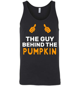 RobustCreative-The Guy Behind The Pumpkin Halloween Father Tank Top Dad of the baby comming Black