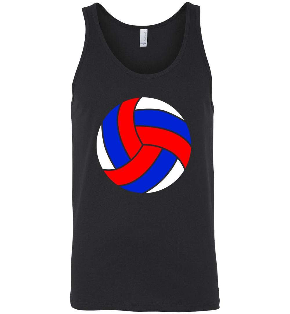 RobustCreative-Volleyball Russia Flag Tank Top gift for Player Words Terms Vocabulary Black