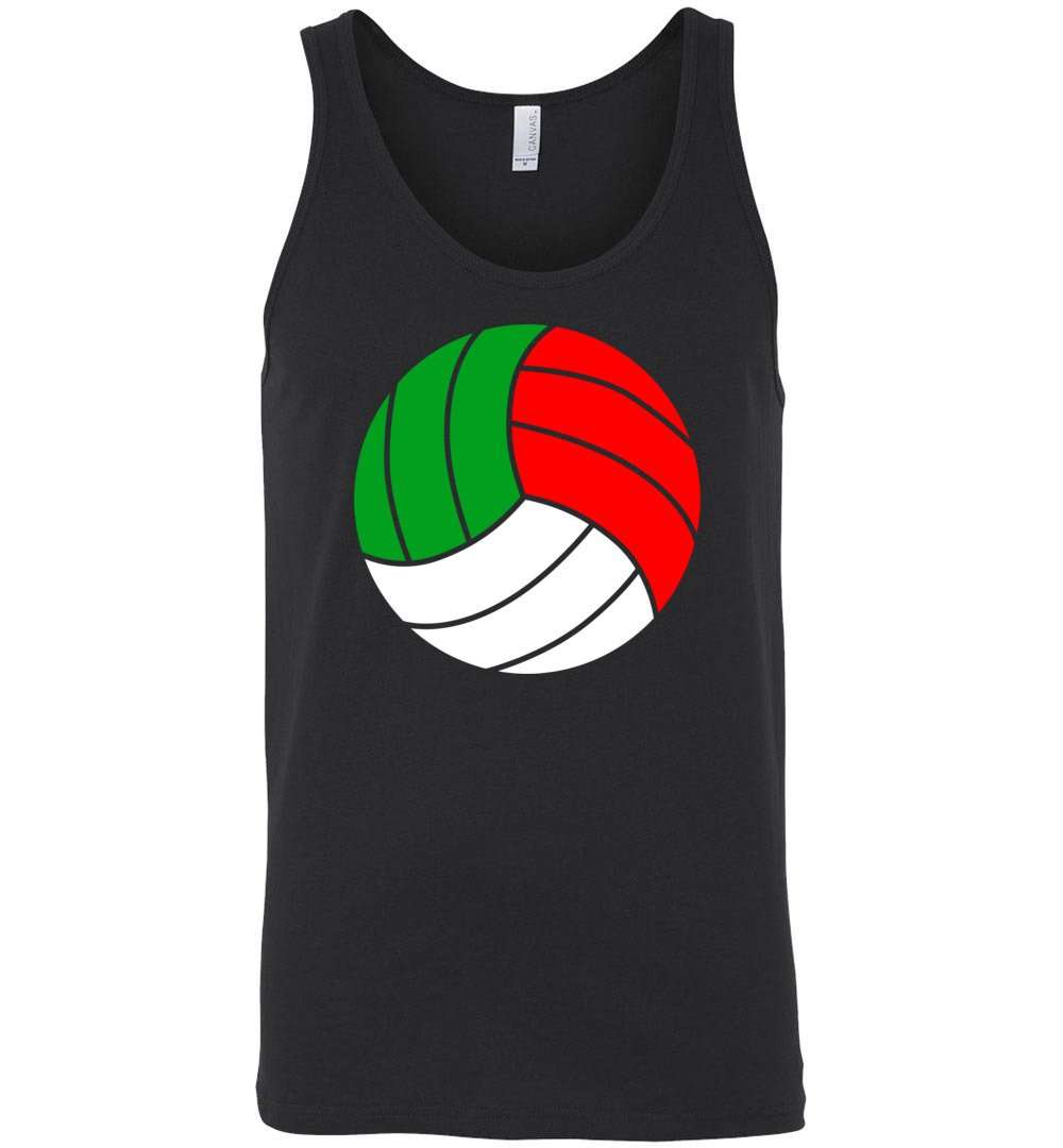 RobustCreative-Volleyball Italy Flag Tank Top gift for Player Words Terms Vocabulary Black