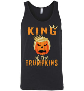 RobustCreative-Trumpkin King Pumpkin Trump Halloween Party Tank Top pumpkin with funny hair Black