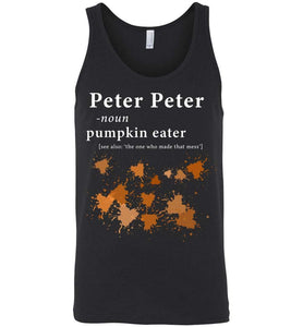 RobustCreative-Peter Peter Definition Tank Top Splash Pumpkin Eater Halloween Costume Matching Last Minute Outfit Black