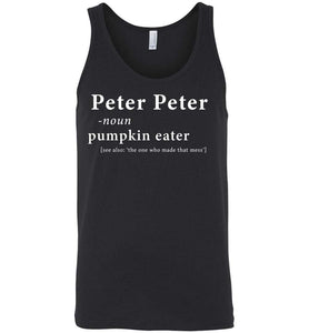 RobustCreative-Peter Peter Definition Tank Top Pumpkin Eater Halloween Costume Matching Last Minute Outfit Black
