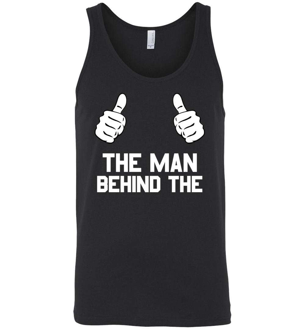 RobustCreative-The Man Behind The Pumpkin Halloween Father Tank Top Dad of the baby comming Black