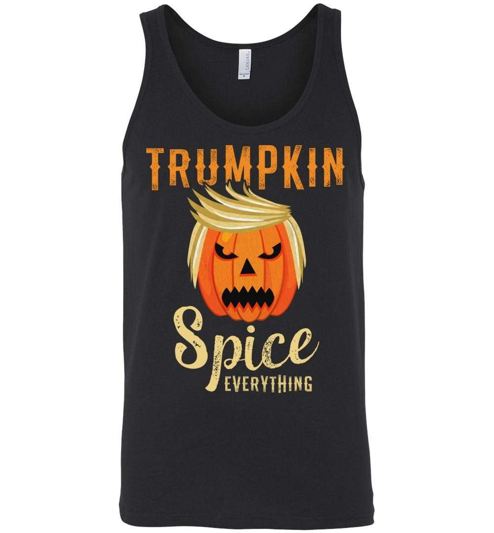 RobustCreative-Trumpkin Spice Everything Pumpkin Trump Halloween Party Tank Top pumpkin with funny hair Black