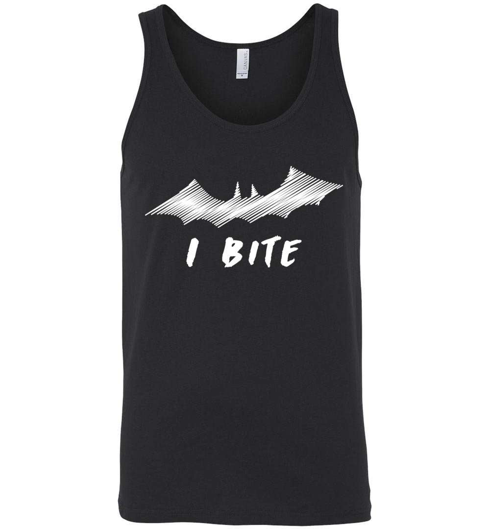 RobustCreative-I bite Bat Creepy Funny Halloween Tank Top Boo Party Outfit Black