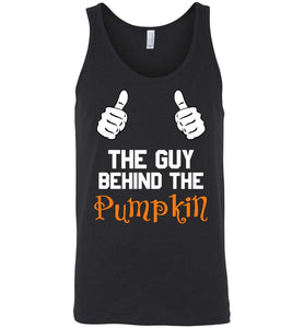RobustCreative-The Guy Behind The Pumpkin Halloween Father Tank Top Dad of the baby comming Black