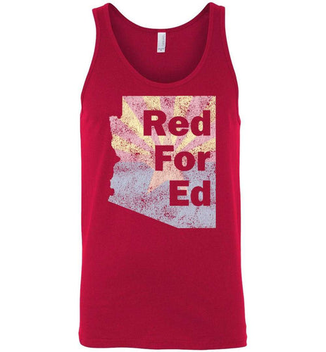 RobustCreative-Red For Ed Arizona Teacher Protest #RedForEd Walk Out Movement Statewide Strike Schools Walkout Education Tank Top
