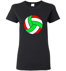 RobustCreative-Volleyball Iran Flag Womens T-shirt gift for Player Words Terms Vocabulary Black