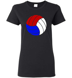 RobustCreative-Volleyball Netherlands Flag Womens T-shirt gift for Player Words Terms Vocabulary Black