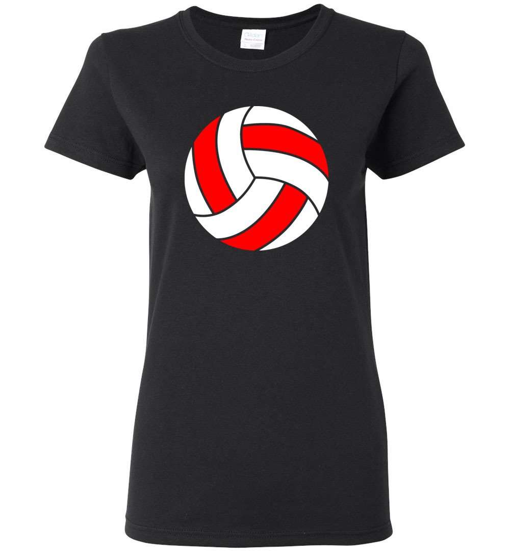 RobustCreative-Volleyball Poland Flag Womens T-shirt gift for Player Words Terms Vocabulary Black