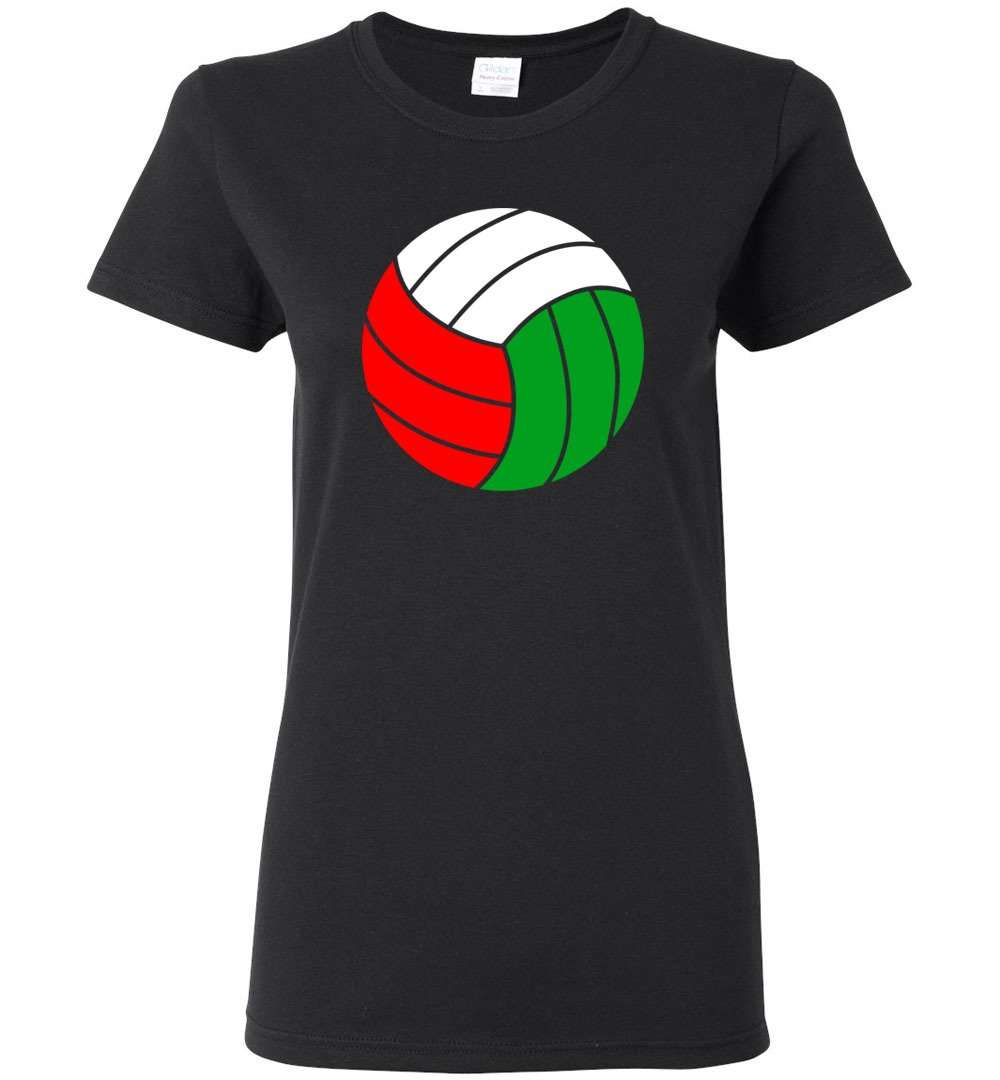 RobustCreative-Volleyball Bulgaria Flag Womens T-shirt gift for Player Words Terms Vocabulary Black
