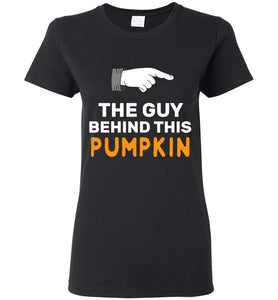 RobustCreative-The Guy Behind The Pumpkin5 Halloween Mother Womens T-shirt couples matching costume Black