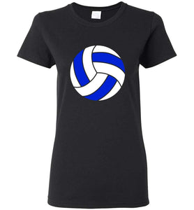 RobustCreative-Volleyball Finland Flag Womens T-shirt gift for Player Words Terms Vocabulary Black