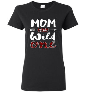 RobustCreative-Wild One Buffalo Plaid Mom T Shirt Baby's 1st Birthday Women's T-Shirt