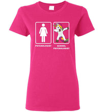 Load image into Gallery viewer, RobustCreative-School Psychologist Dabbing Unicorn Women&#39;s T-shirt

