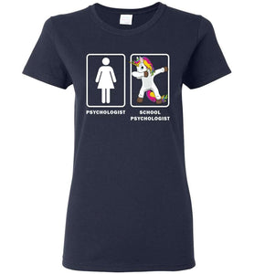 RobustCreative-School Psychologist Dabbing Unicorn Women's T-shirt