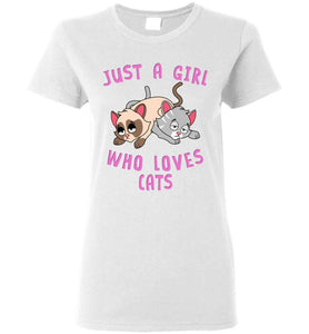 RobustCreative-Just a Girl Who Loves Cats: Animal Spirit Women's T-Shirt