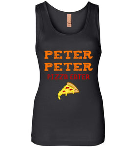 RobustCreative-Peter Peter Pizza Eater Womens Tank Top Halloween Costume Couples Party Black