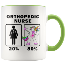 Load image into Gallery viewer, RobustCreative-Orthopedic Nurse Dabbing Unicorn 20 80 Principle Superhero Girl Womens - 11oz Accent Mug Medical Personnel Gift Idea
