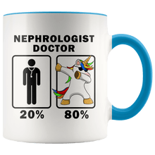 Load image into Gallery viewer, RobustCreative-Nephrologist Doctor Dabbing Unicorn 80 20 Principle Graduation Gift Mens - 11oz Accent Mug Medical Personnel Gift Idea
