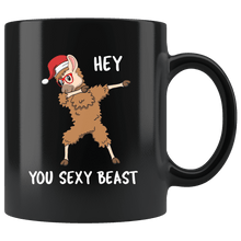 Load image into Gallery viewer, RobustCreative-Llama Dabbing Santa Hipster Glasses Sexy Beast Alpaca Lover Cute - 11oz Black Mug Christmas gift idea Gift Idea
