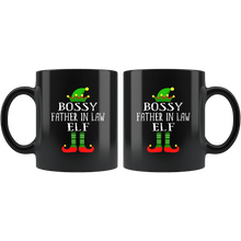 Load image into Gallery viewer, RobustCreative-Im The Bossy Father In Law Elf Family Matching Outfits PJ - 11oz Black Mug Christmas group green pjs costume Gift Idea
