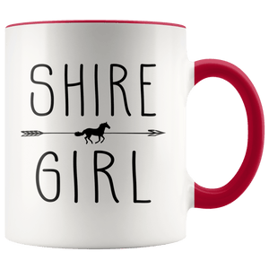 RobustCreative-Shire Horse Girl Gifts Horses Lover Riding Racing - 11oz Accent Mug Riding Lover Gift Idea