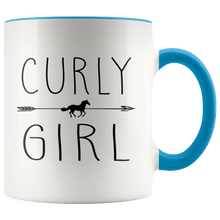 Load image into Gallery viewer, RobustCreative-Curly Horse Girl Gifts Horses Lover Riding Racing - 11oz Accent Mug Riding Lover Gift Idea
