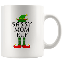 Load image into Gallery viewer, RobustCreative-Im The Sassy Mom Elf Family Matching Outfits PJ - 11oz White Mug Christmas group green pjs costume Gift Idea
