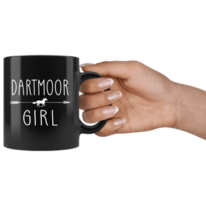 RobustCreative-Dartmoor Horse Girl Gifts Horses Lover Riding Racing - 11oz Black Mug Riding Lover Gift Idea