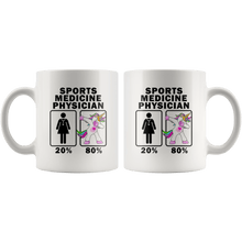 Load image into Gallery viewer, RobustCreative-Sports Medicine Physician Dabbing Unicorn 20 80 Principle Superhero Girl Womens - 11oz White Mug Medical Personnel Gift Idea
